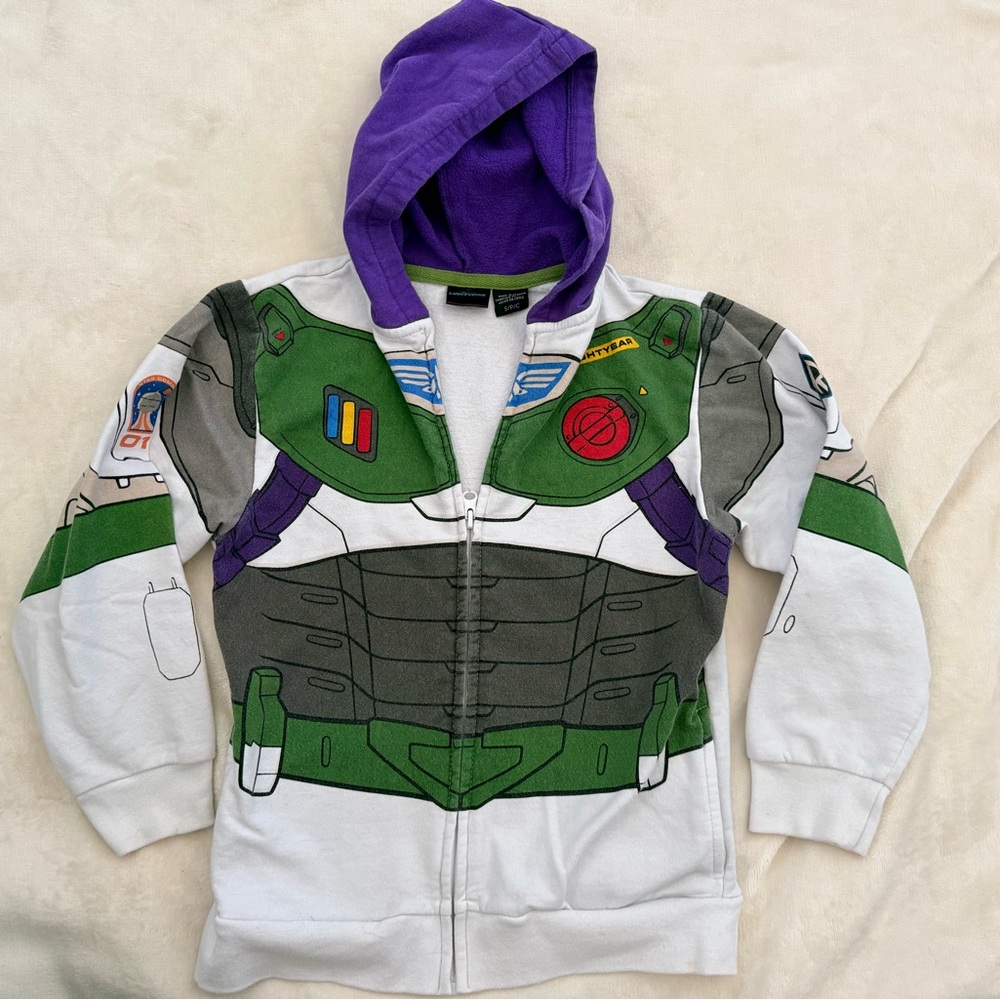 Buzz Lightyear Toy Story Zip Up Hoodie Costume Jacket Size Small kids youth